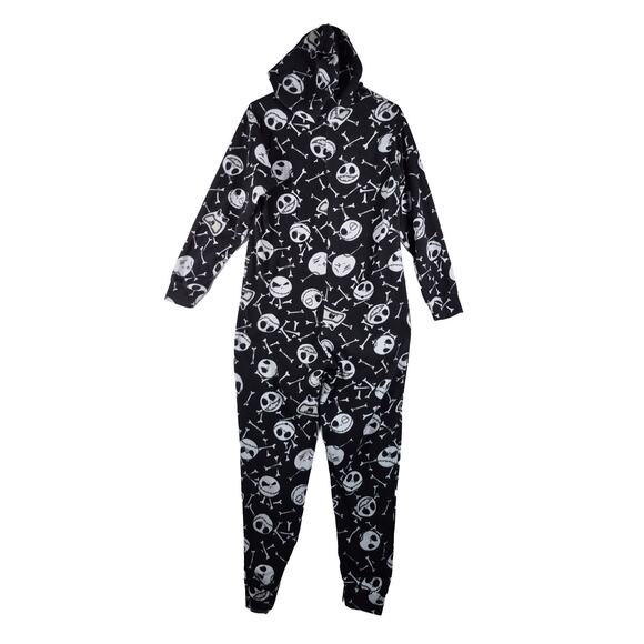 Jack Skellington Pajamas The Nightmare Before Christmas Medium hooded Fleece - Picture 3 of 4